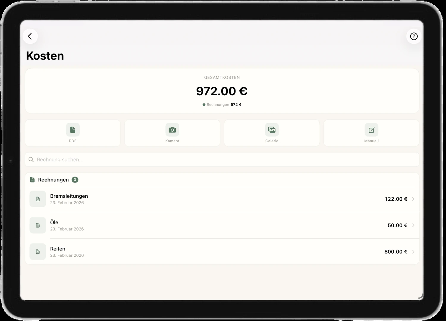 Restaurator App — Dashboard